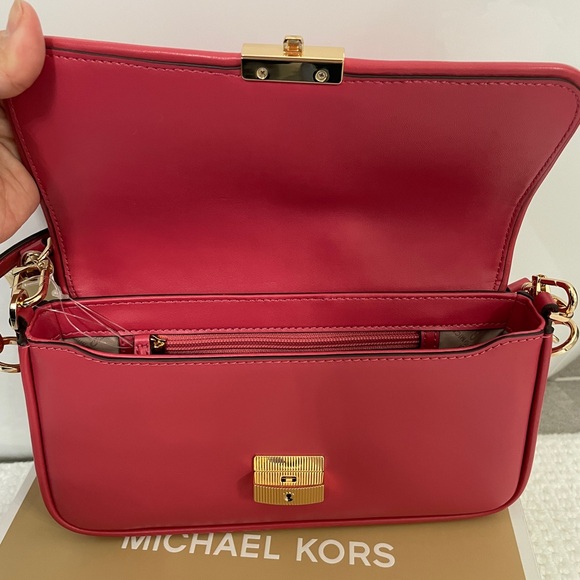 NWT MICHAEL KORS Bradshaw Small Leather Convertible Bag-Lt Berry Sorbet bag - Picture 6 of 10
